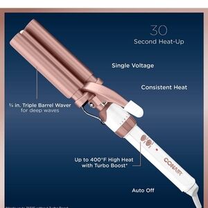 Conair Triple Barrel Waver in Rose Gold